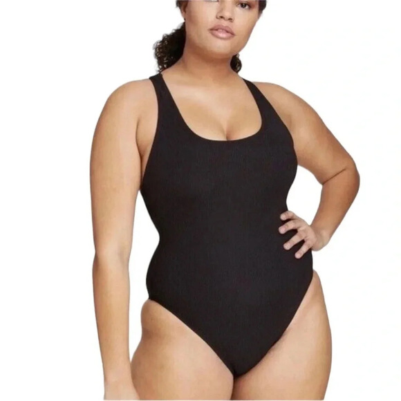 Andie Plus Size The Tulum Strappy Back One Piece Swimsuit Black Size 3XL NWT - Picture 12 of 12
